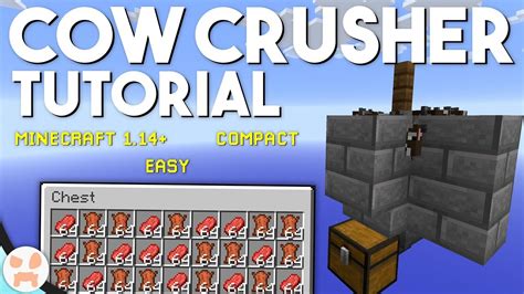 Minecraft Cow Farm Tutorial Easy Compact Efficient Youtube