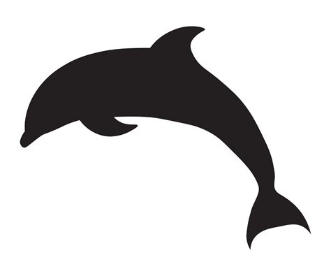 Black Silhouette Of A Dolphin In A Jump 4315166 Vector Art At Vecteezy