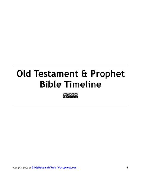 Old Testament And Prophet Bible Timeline Docslib