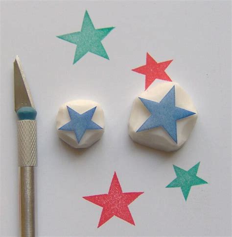 Star Rubber Stamp Rubber Stamp Set Set Of 2 Star Stamp