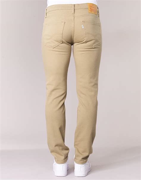 Levis Denim Levis 511 Slim Fit Mens Skinny Jeans In Beige In Natural