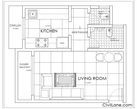 1rk Room Kitchen House Layout House Layouts Indian House Plans