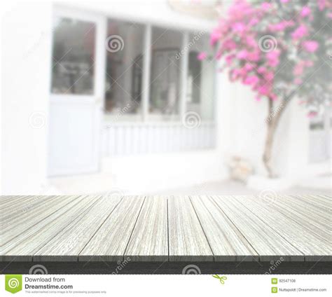 Table Top And Blur Building Of Background Stock Photo Image Of