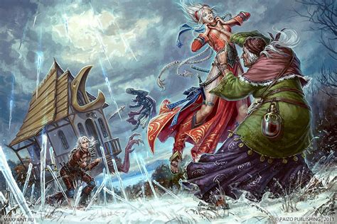 Baba Yaga Fighting By Katemaxpaint Fantasy Games Fantasy Rpg Medieval