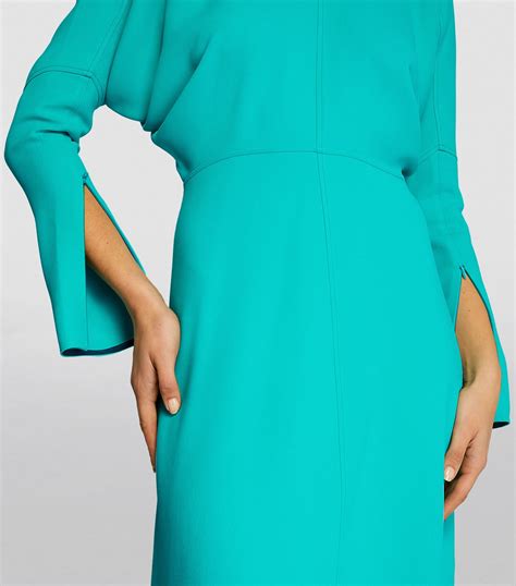 Womens Victoria Beckham Turquoise Dolman Midi Dress Harrods Uk