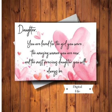 Birthday Card For Daughter You Are Loved Card Daughters Birthday Card