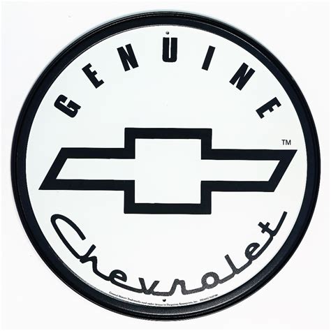 Genuine Chevrolet Tin Round Sign Man Cave Garage Chevy Motor Co Classic