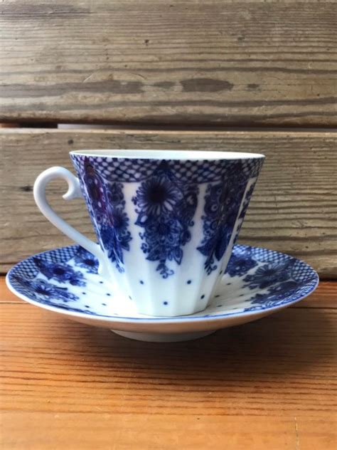 Lomonosov Russian Porcelain Tea Cup With Saucer Vintage Etsy