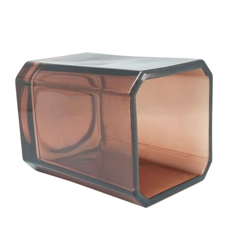 Our clear candles work nicely for packaging poured soy candles. square amber candle jars with lids glass candle luxury ...