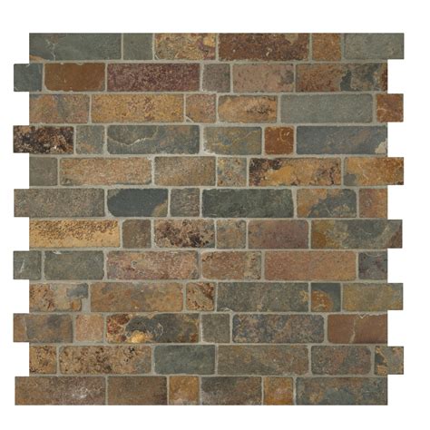 Msi Random Sized Slate Mosaic Tile In California Gold And Reviews Wayfair