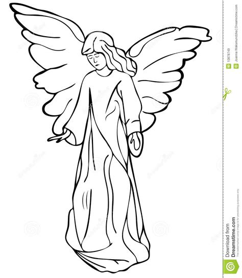 Angel Drawing Stock Vector Image Of Wings Angel