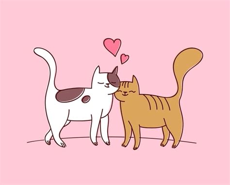Free Vector Cute Illustration Valentines Day Animal Couple Cute