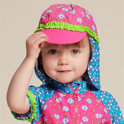 Playshoes Girls Pink Sun Protective Hat Upf50 Childrensalon