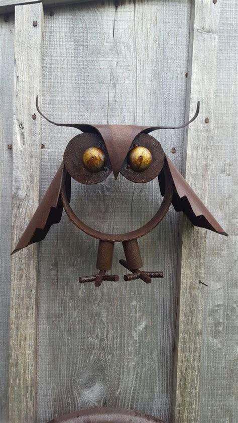 Scrap Metal Owl By Backyardvisions On Etsy