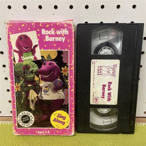 Barney And Friends Rock With Barney Vhs Video Tape Sing Along 1990 Vtg