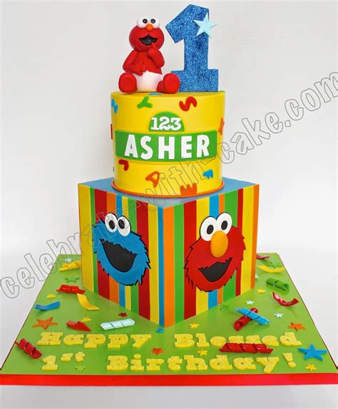 Sesame Street Featuring Baby Elmo 1st Birthday Cake