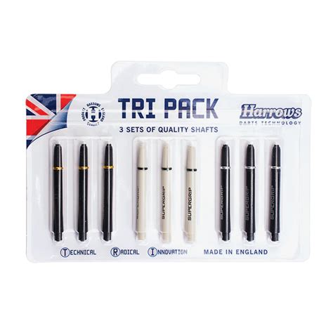 Harrow Tri Pack Blackwhite Medium 47mm Shafts