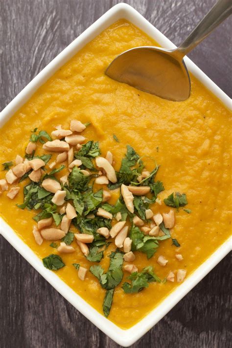 Thai Inspired Vegan Carrot Soup Made With Coconut Milk And