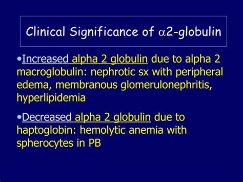 Alpha 1 And 2 Globulin High