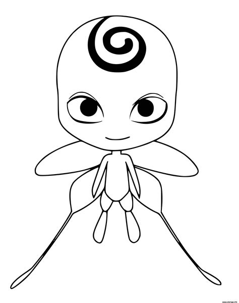 Kwami Dessin Kawaii Coloriage Miraculous Tous Les Kwami Coloriage