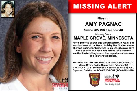 Amy Pagnac Age Now 40 Missing 08051989 Missing From Maple Grove