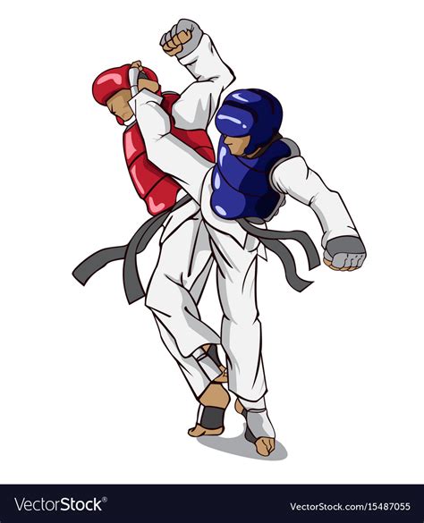 Taekwondo Martial Art Royalty Free Vector Image