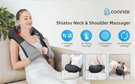 Comfier Back Neck Massager With Heat 4d Shiatsu Neck And Shoulder Massager For Neck Relax Back