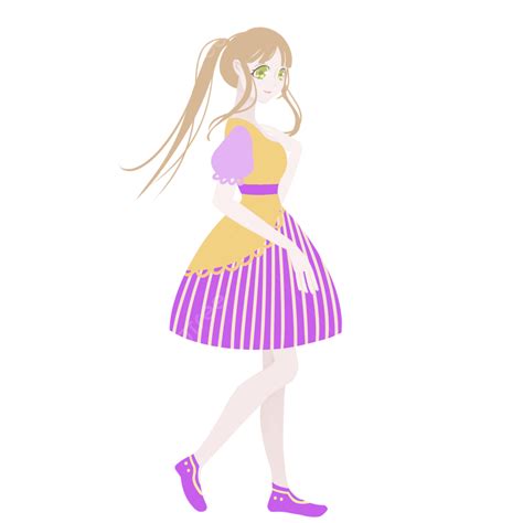 Purple Skirt Hd Transparent Orange And Purple Skirt Girl Girl Woman