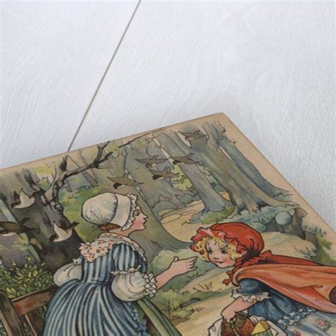 little red riding hood sets out to visit granny book illustration posters and prints by corbis