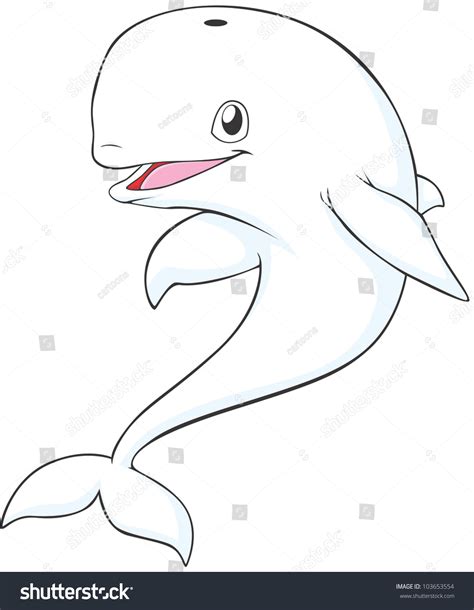 Happy Beluga Whale Cartoon Stock Vector 103653554 Shutterstock
