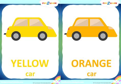 My Yellow Car Super Simple Colors Flashcards Fun2learn