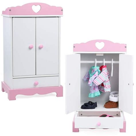beverly hills doll closet wardrobe wooden furniture with 3 wooden