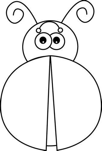 Black And White Ladybug Without Spots Ladybug Coloring Page White