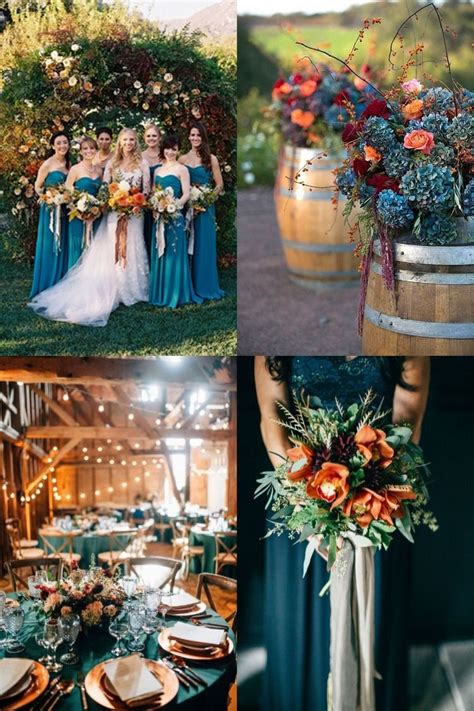 Maybe you would like to learn more about one of these? 20 Dark Teal and Rust Orange Wedding Color Ideas for Fall ...
