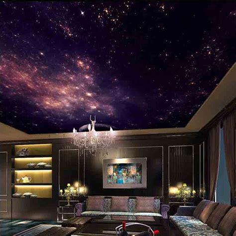 3d Star Nebula Night Sky Large Suspended Ceiling Painted Wall Tv