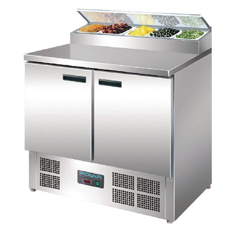 Polar 254l G Series Salad And Pizza Prep Counter Fridge Stainless Stee