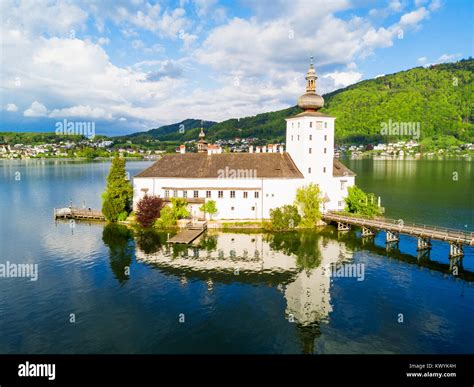 Gmunden Schloss Ort Or Schloss Orth On The Traunsee Lake Aerial