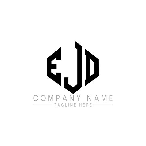 Ejd Letter Logo Design With Polygon Shape Ejd Polygon And Cube Shape