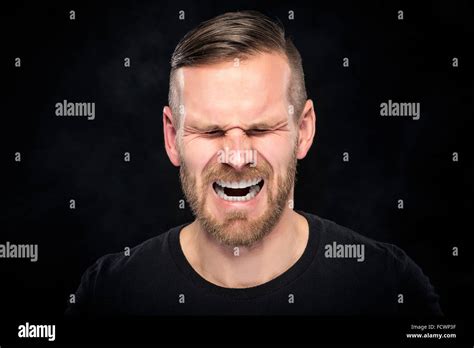 Man Screaming Angry Stock Photo Alamy