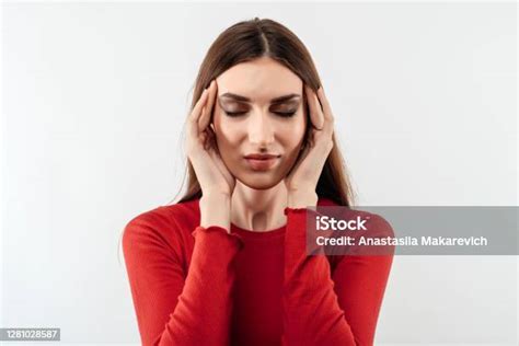 Photo Of Upset Woman Grabbing Her Head And Rubbing Temples Because Of Headache Human Emotions