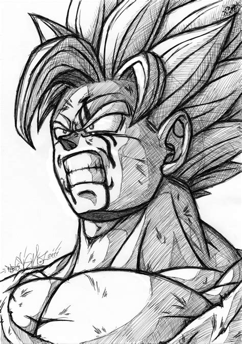 Goku Ssj Lineart By Imran Ryo Goku Desenho Desenhos Dragonball Images