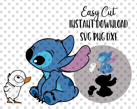 Cute Stitch SVG & PNG Clip Files Lilo and stitch svg | Etsy