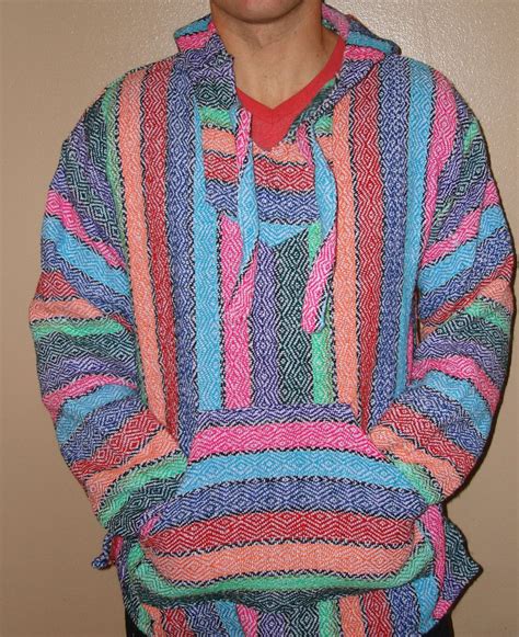 Baja Hoodie Bright Colors Mexican Sweater T Baja Hoodie Sweater