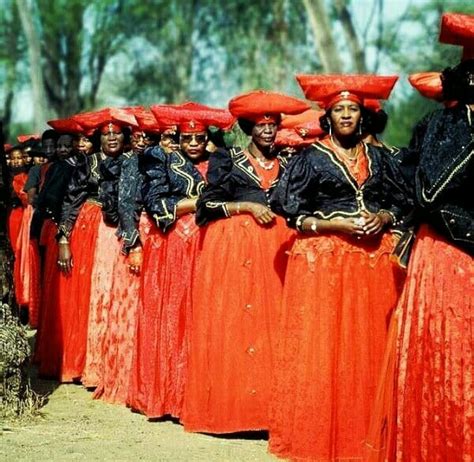 Clipkulture Namibian Women In Herero Traditional Attire