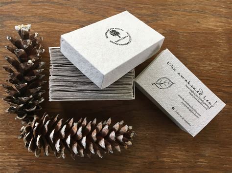 Kraft Brown Eco Friendly Business Card From Handmade Recycled Etsy