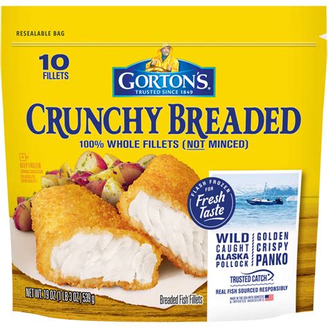 Save On Gortons Classic Crunchy Breaded Fish Fillets Frozen 10 Ct