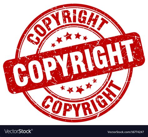Copyright Stamp Royalty Free Vector Image Vectorstock