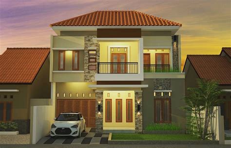 Model Rumah Minimalis Lantai 2 Tampak Depan Homecare24