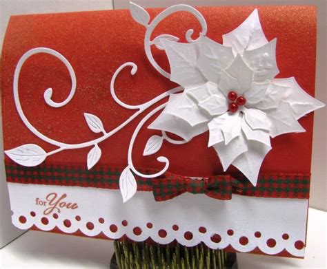 Handmade Christmas Card By Gardendiva Red And White Gorgeous