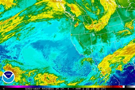 Pacific Us Infrared Goes West Noaa Goes Geostationary Satellite Server